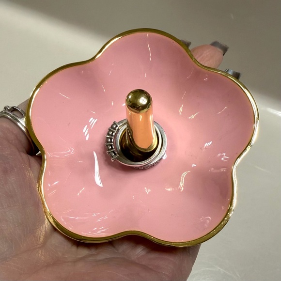 Kate Spade x Lenox Pink and Gold Floral Jewelry Holder like new no box - Picture 5 of 7